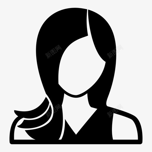 模特女孩性感图标svg_新图网 https://ixintu.com 人 女人 女孩 性感 模特