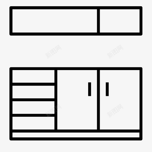 厨房家具家具和家居装饰2图标svg_新图网 https://ixintu.com 厨房家具 家具和家居装饰2