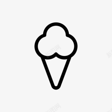 冰淇淋筒甜点食物图标图标