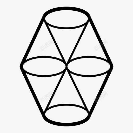 圆锥圆锥形状几何形状图标svg_新图网 https://ixintu.com 几何形状 圆锥 圆锥形状 知觉 视错觉