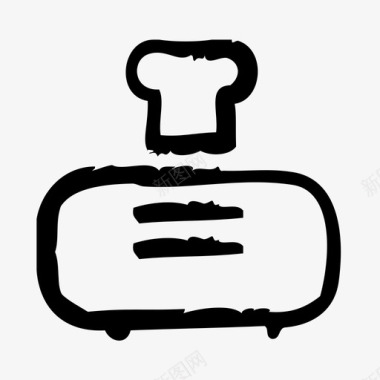 烤面包机酒吧自助餐厅图标图标
