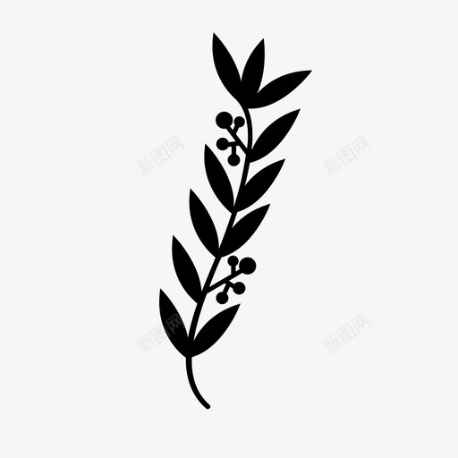叶枝花图标svg_新图网 https://ixintu.com 叶 枝 植物 花