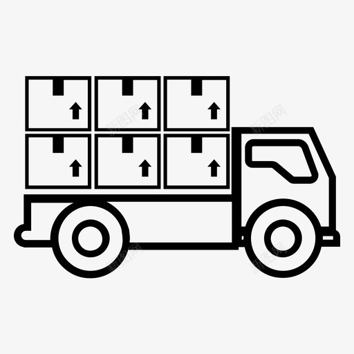 送货物流服务图标svg_新图网 https://ixintu.com 服务 物流 车辆 运输 送货