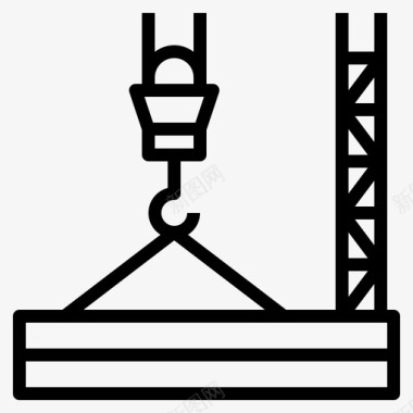 建筑电缆起重机图标图标