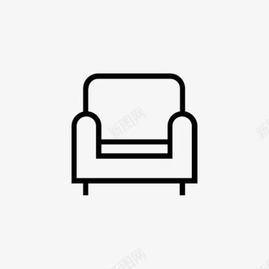 扶手椅家具客厅图标图标