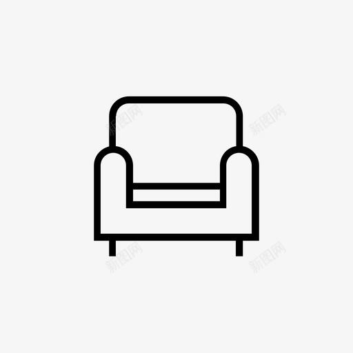 扶手椅家具客厅图标svg_新图网 https://ixintu.com 客厅 家具 家具和家居装饰2 座椅 扶手椅 沙发