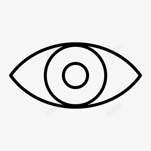 视图眼睛用户界面图标svg_新图网 https://ixintu.com 用户界面 眼睛 视图