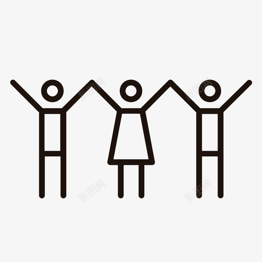 三人组跳舞男人图标svg_新图网 https://ixintu.com 三人组 人物轮廓 女人 开放的关系 男人 萨达纳 跳舞