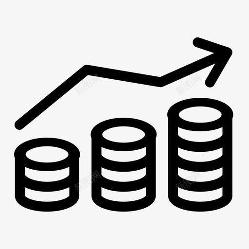 利润银行图表图标svg_新图网 https://ixintu.com 利润 图表 硬币 经济 银行