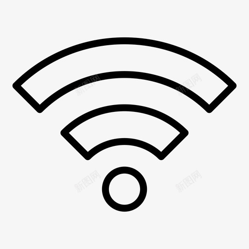 wifi互联网信号图标svg_新图网 https://ixintu.com wifi 互联网 信号