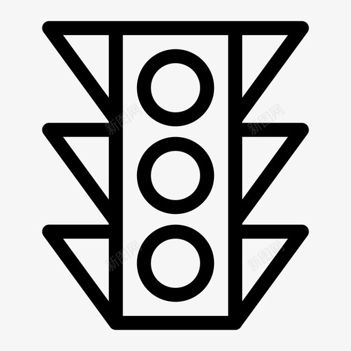红绿灯道路信号图标svg_新图网 https://ixintu.com 交通 信号 红绿灯 道路