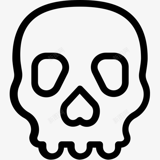 骷髅危险死亡图标svg_新图网 https://ixintu.com 万圣节 危险 死亡 科技平滑线图标 骷髅