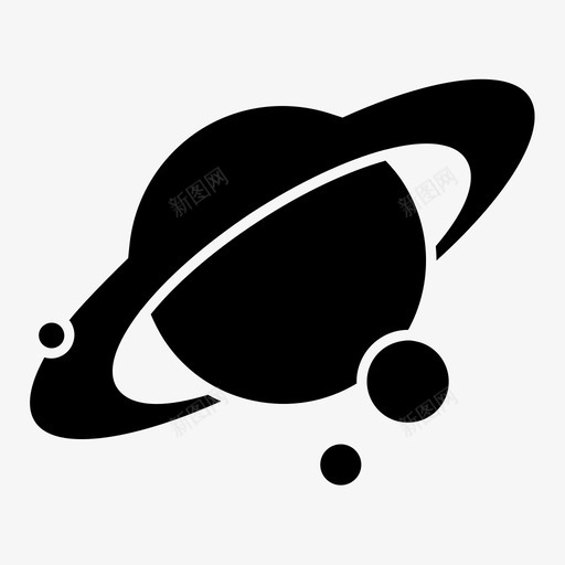 土星天文学卫星图标svg_新图网 https://ixintu.com 光环 卫星 土星 天文学 太空探索ii 行星
