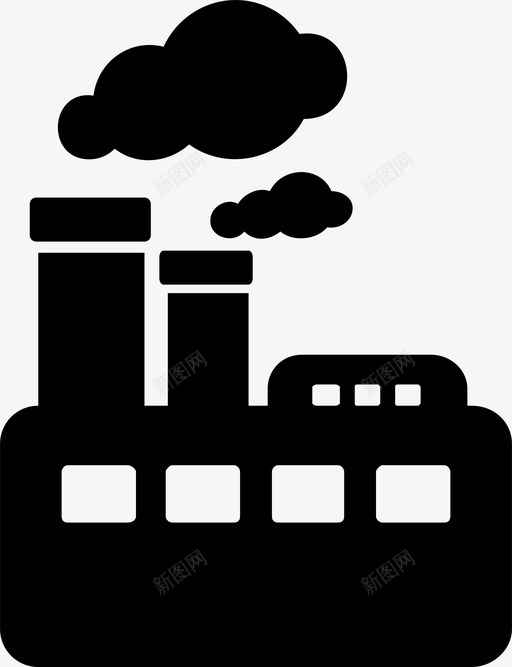 污染工厂生产图标svg_新图网 https://ixintu.com 工厂 污染 生产