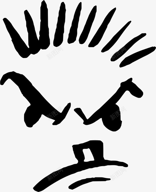 卑鄙卡通脸图标svg_新图网 https://ixintu.com 卑鄙 卡通 强硬 暴徒 男人 脸 脸表情涂鸦