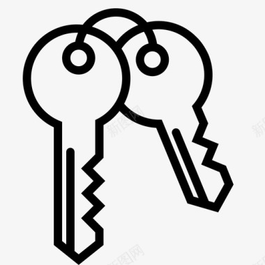 钥匙圈钥匙图标图标