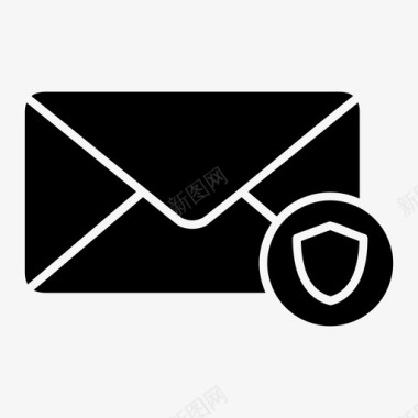电子邮件保护电子邮件安全收件箱图标图标