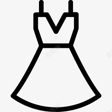 派对礼服服装连衣裙图标图标