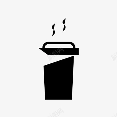 咖啡杯子热咖啡图标图标