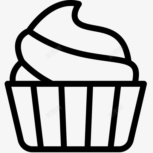 纸杯蛋糕面包房甜点图标svg_新图网 https://ixintu.com 吃 甜点 甜食 纸杯蛋糕 面包店系列 面包房 食物