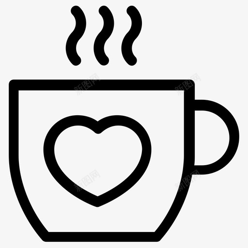 茶杯咖啡杯饮料图标svg_新图网 https://ixintu.com 咖啡杯 热茶 茶杯 酒店平滑线图标 饮料