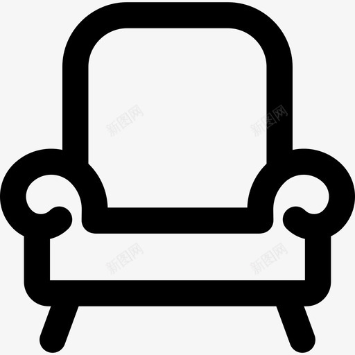 单人沙发家具图标svg_新图网 https://ixintu.com 单人沙发 家具