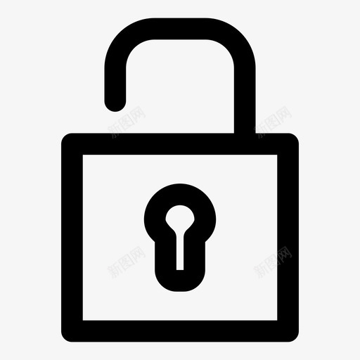 打开锁孔钥匙图标svg_新图网 https://ixintu.com 孔 打开锁 挂锁 钥匙