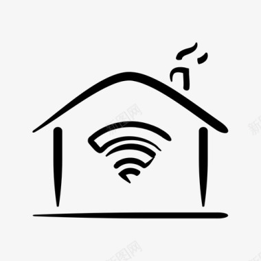 智能家居家庭wifi图标图标