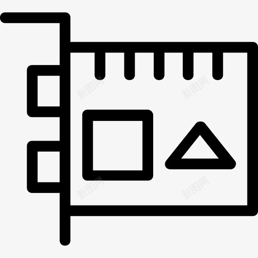 lan卡声卡电子图标svg_新图网 https://ixintu.com lan卡 声卡 电子 硬件 科技平滑线图标