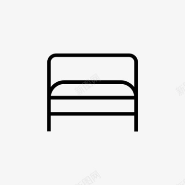 单人床卧室家具图标图标
