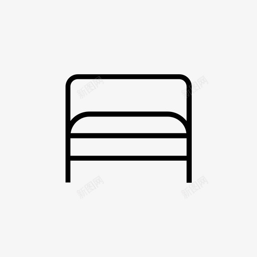 单人床卧室家具图标svg_新图网 https://ixintu.com 单人床 卧室 家具 家具和家居装饰2 睡眠
