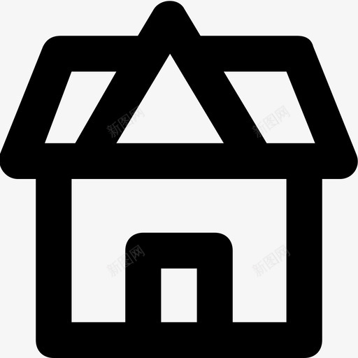 小屋建筑家图标svg_新图网 https://ixintu.com 家 小屋 建筑 房子 旅行和地方平滑线图标