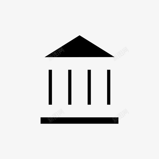 建筑艺术银行图标svg_新图网 https://ixintu.com 历史 国家美术馆 建筑 艺术 银行