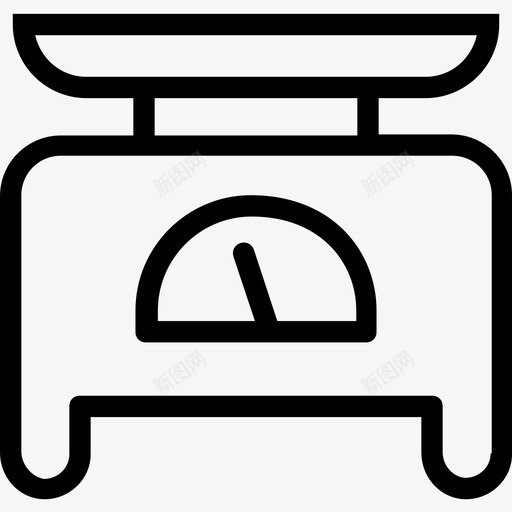 厨房秤称重体重图标svg_新图网 https://ixintu.com 体重 体重秤 减肥 医疗卫生平滑线图标 厨房秤 称重