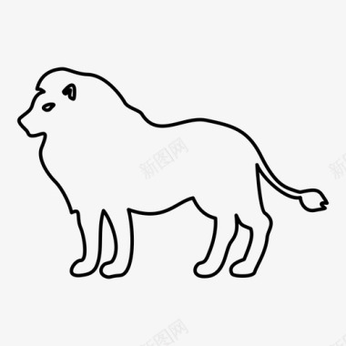 狮子动物国王图标图标