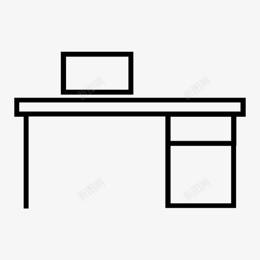 工作间电脑书桌图标svg_新图网 https://ixintu.com 书桌 办公室 家具 家具和家居装饰2 工作间 电脑