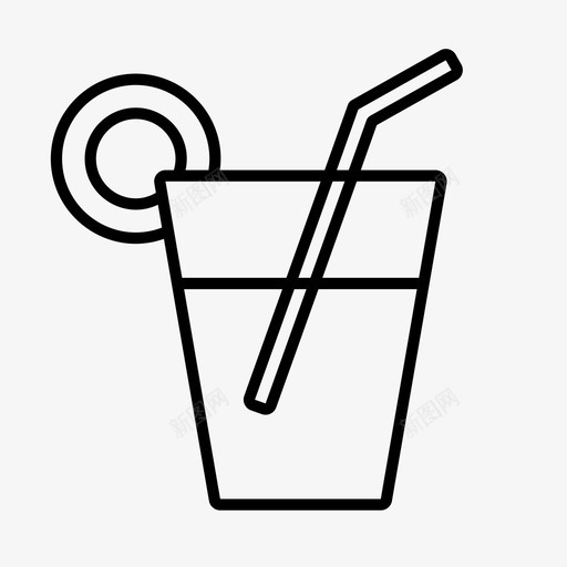 柠檬水饮料杯子图标svg_新图网 https://ixintu.com 杯子 果汁 柠檬水 玻璃杯 食品饮料生产线vol01 饮料