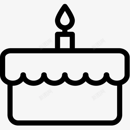 生日面包店蛋糕图标svg_新图网 https://ixintu.com 吃 甜点 生日 蛋糕 面包店 面包店系列 食物