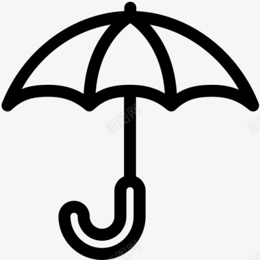 雨伞防风保干包裹图标图标