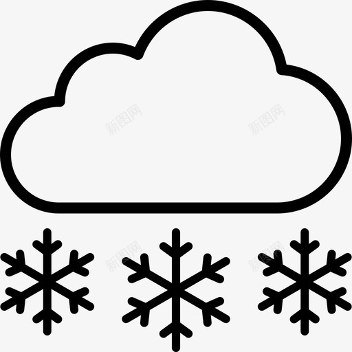 大雪暴雪降水图标svg_新图网 https://ixintu.com 大雪 天气预报 暴雪 气象线条艺术 降水 降雪