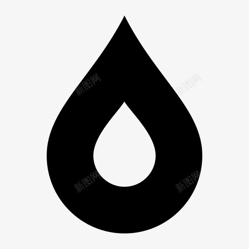 水滴水液体图标svg_新图网 https://ixintu.com 动物和自然固体图标 水 水滴 液体