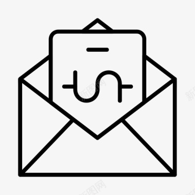 汇款信商务文件商务信函图标图标