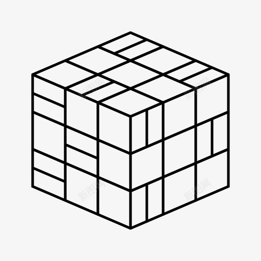 rubiks立方体cubicsgame图标svg_新图网 https://ixintu.com complex cubics game rubiks立方体 three