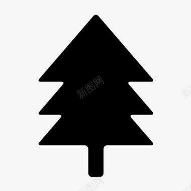 松树圣诞树节日树图标图标