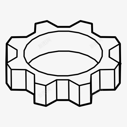 齿轮发动机机器图标svg_新图网 https://ixintu.com 发动机 工作 机器 机构 马达 齿轮