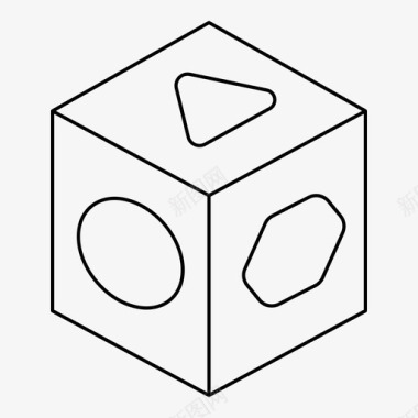 立方体玩具图标图标
