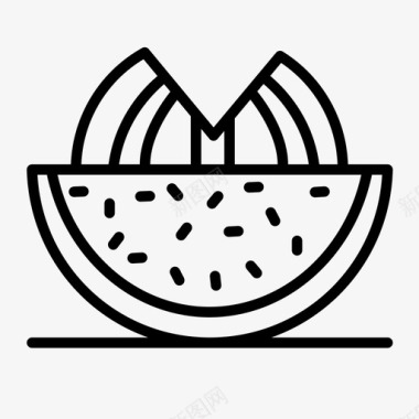 西瓜水果夏天图标图标