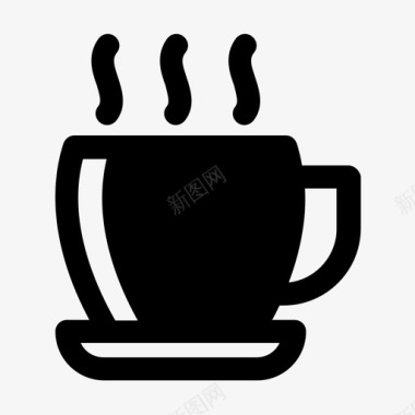 热饮咖啡杯子图标图标