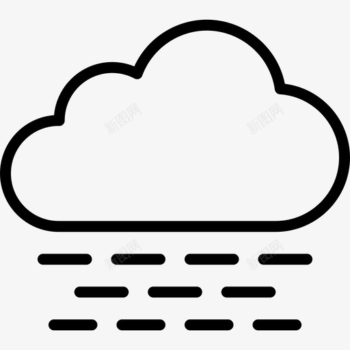 雾天气天气预报气象线条艺术图标svg_新图网 https://ixintu.com 天气 天气预报气象线条艺术 雾