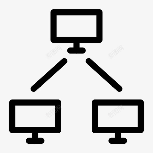 客户端网络计算机internet图标svg_新图网 https://ixintu.com internet 共享 客户端网络 计算机